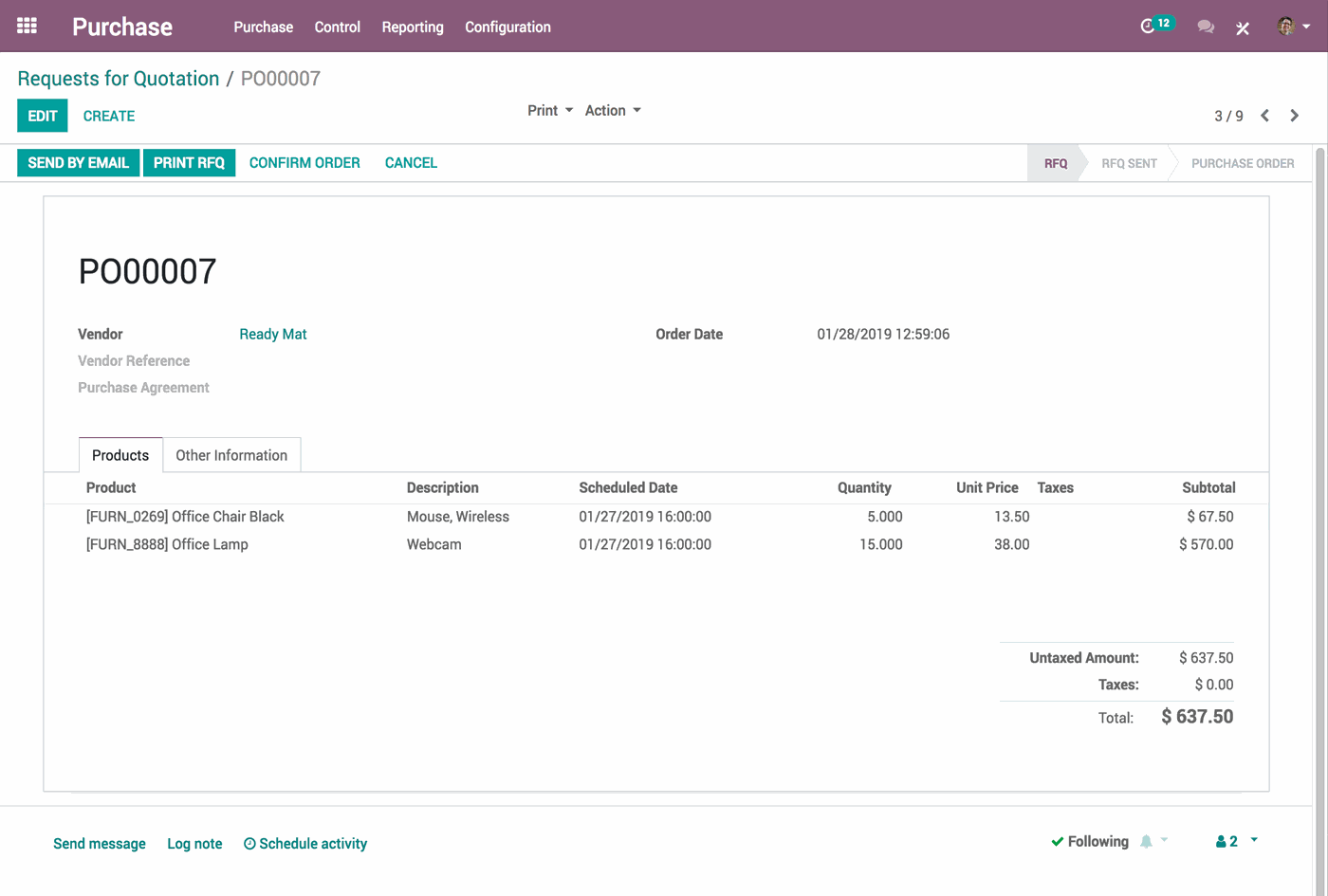 Oodu Implementers helps your business with odoo Purchase implementation